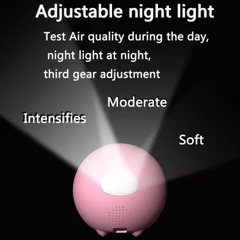 

CO2 Detector LCD Display Screen Temperature Humidity IAQ Measurement Indoor Hotel Hospital Office Multifunction Utility Tool