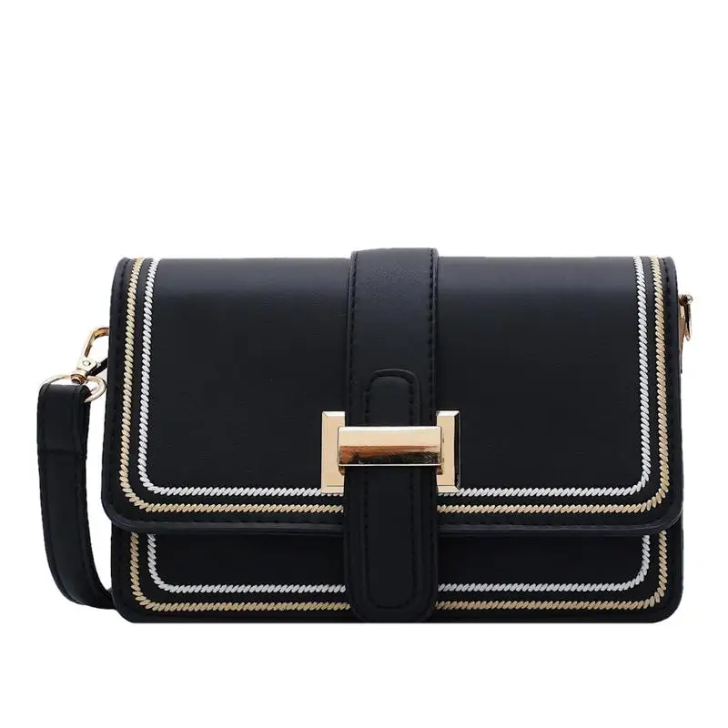 Женская сумка через плечо из искусственной кожи однотонная модная