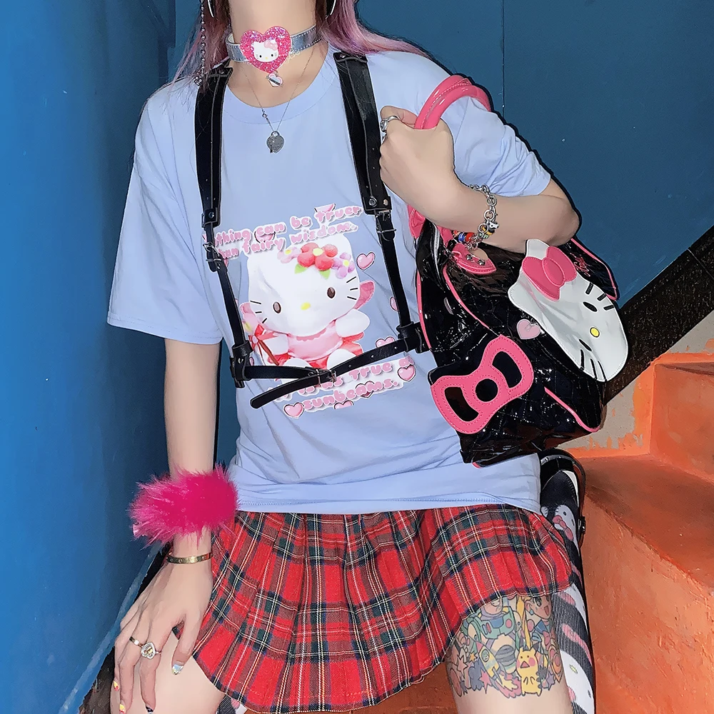 Оригинальная детская футболка в японском стиле ночного стиля с героями