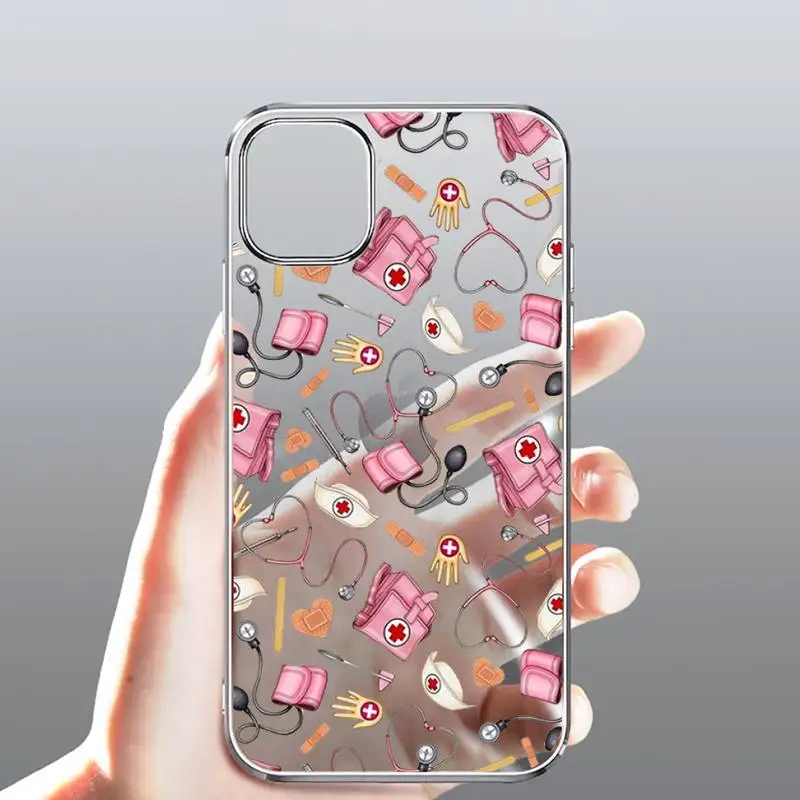 

Nurse Medical Medicine Health Heart Phone Case Transparent for iPhone case 11 12 mini pro XS MAX 8 7 6 6S Plus X 5S SE 2020 XR