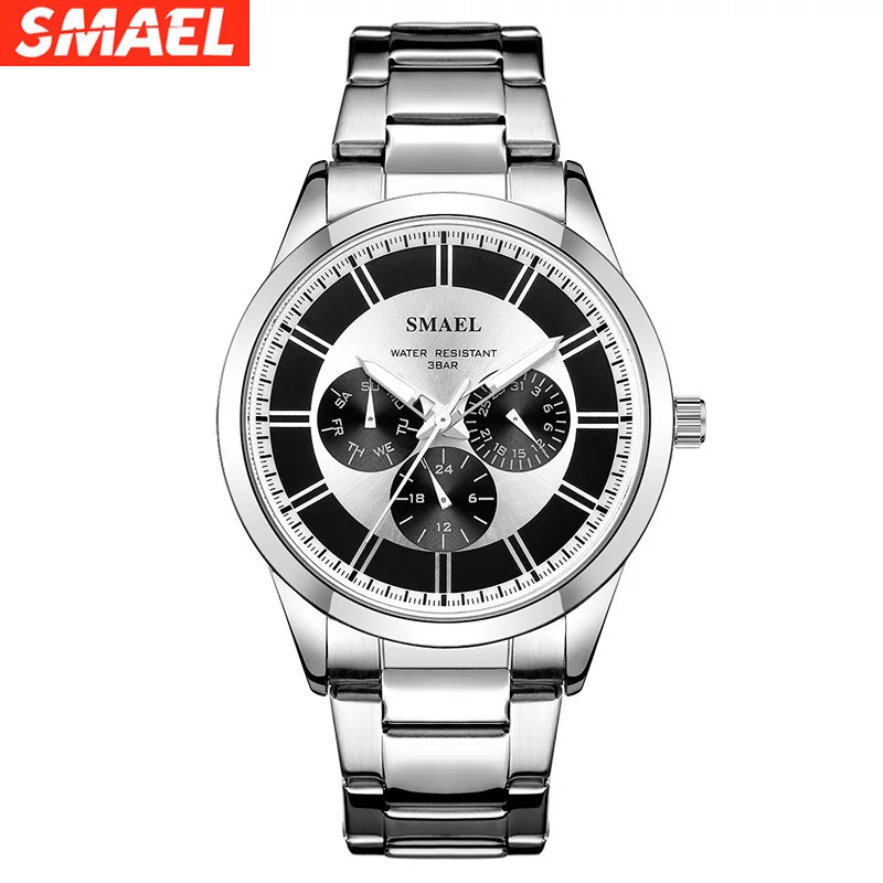 

Business Men's Steel Strap Watch Simple Fashion Trend Waterproof High-Grade Men's Quartz Watch gifts