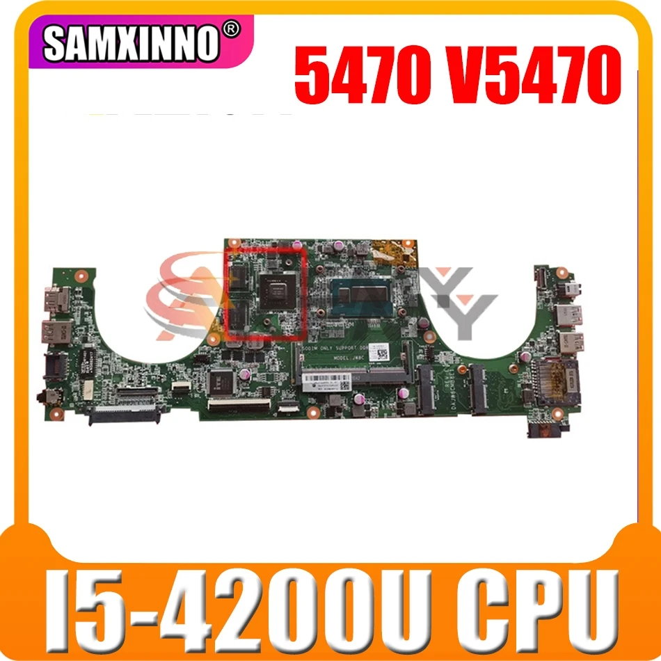 

Original Laptop motherboard For DELL Vostro 5470 V5470 Core I5-4200U Mainboard CN-02TK7V 02TK7V DAJW8CMB8E1 N14P-GV2-S-A1