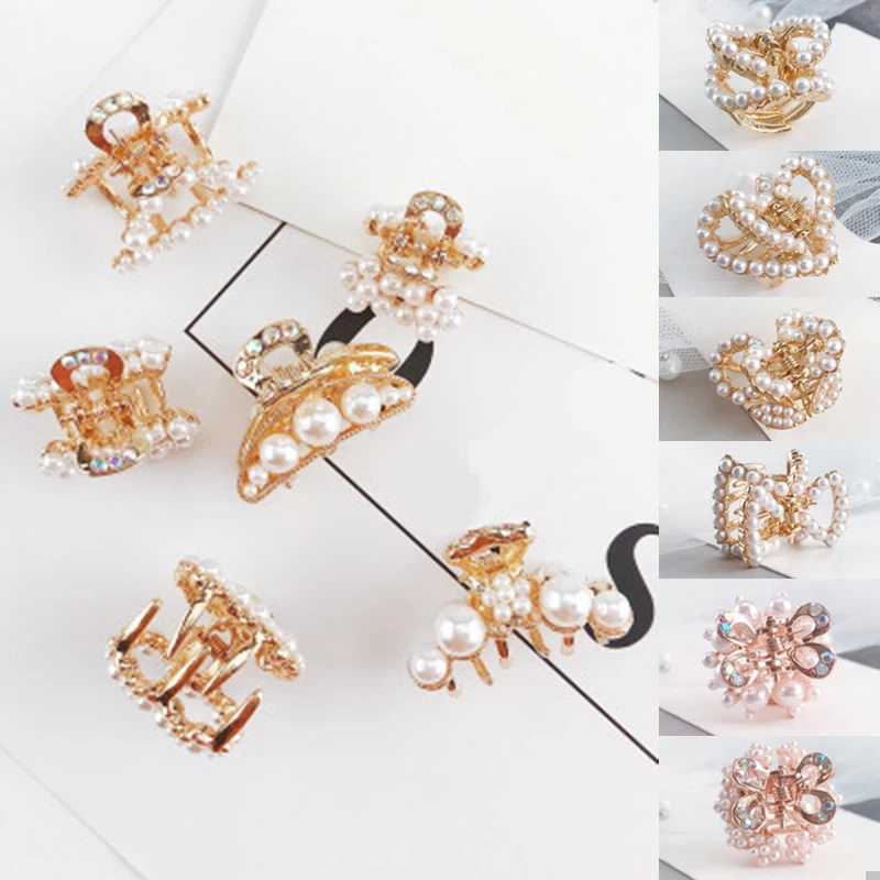 Женские мини заколки стразы для волос металлические аксессуары в стиле ретро| |