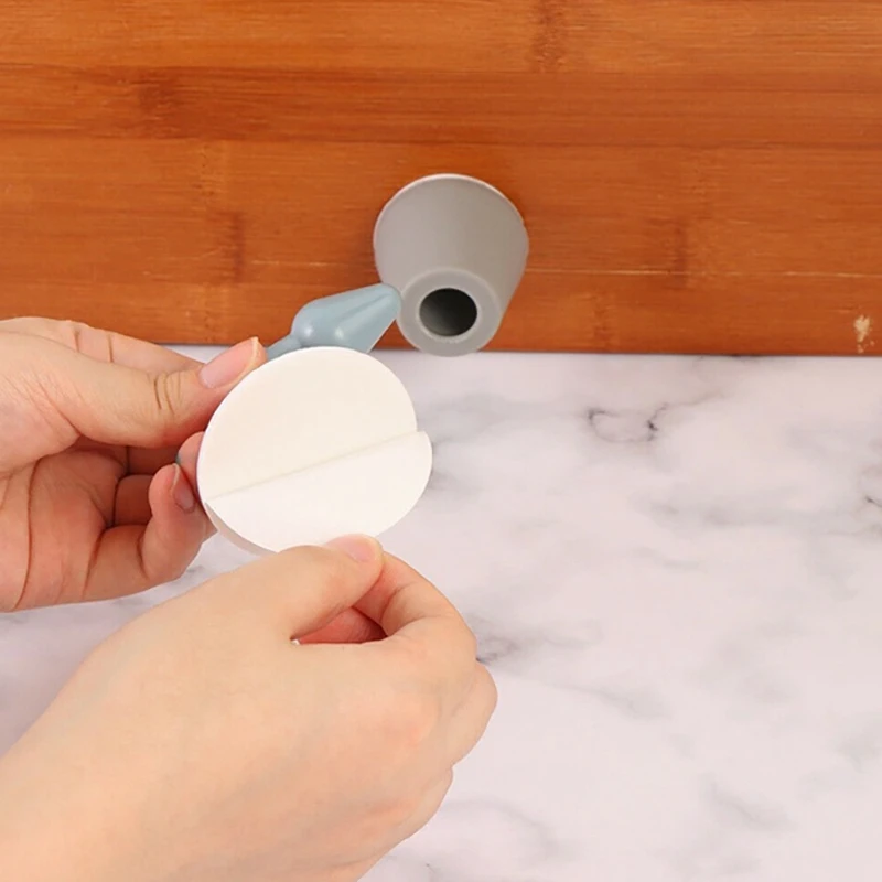 

2PC Silicone Noiseless Anti-Collision Pad Wall Protector Guard Suction Door Stopper