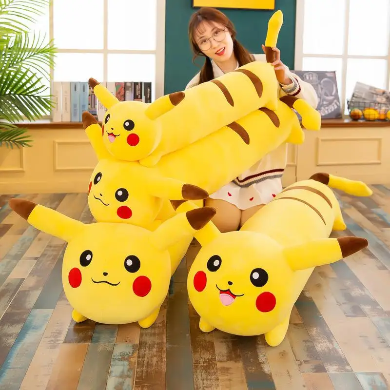 50-130cm alta calidad Pikachu de felpa de juguete, almohada de peluche de juguete Kawaii Pokemon mu&ntilde;ecas Anime juguetes para los ni&ntilde;os mu&ntilde;eca de regalo de cumplea&ntilde;os-1
