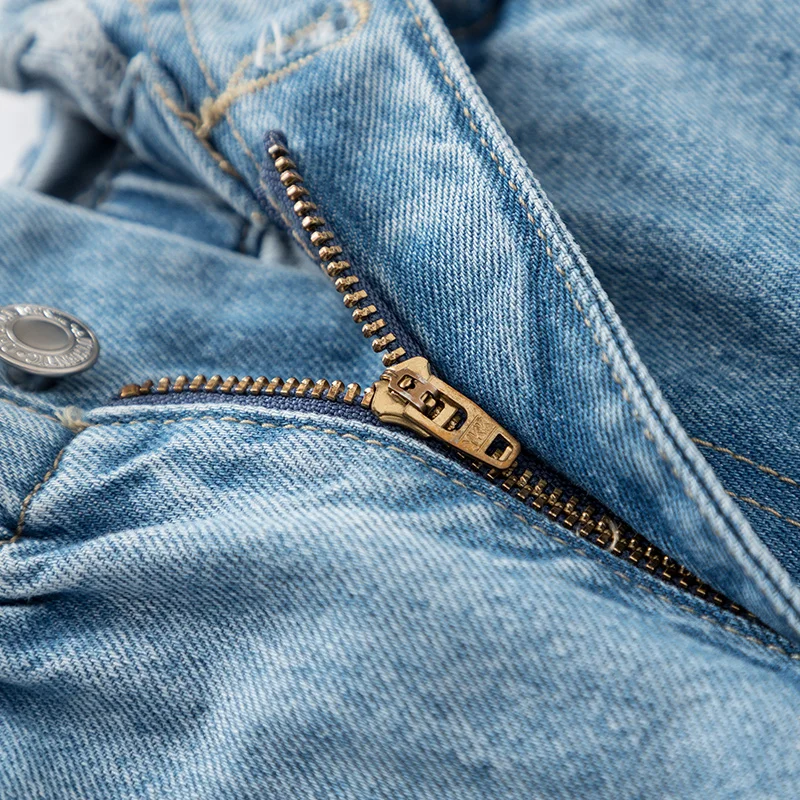 Джинсы SEMIR женские прямые свободные тонкие хлопковые штаны с высокой талией