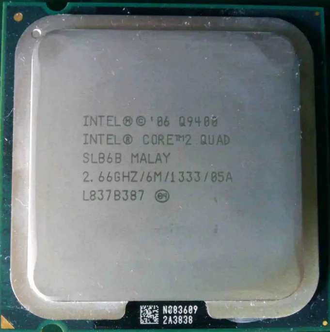 Четырехъядерный процессор Intel Core 2 Quad Q9400 6 ГГц четырехъядерный четырехпоточный