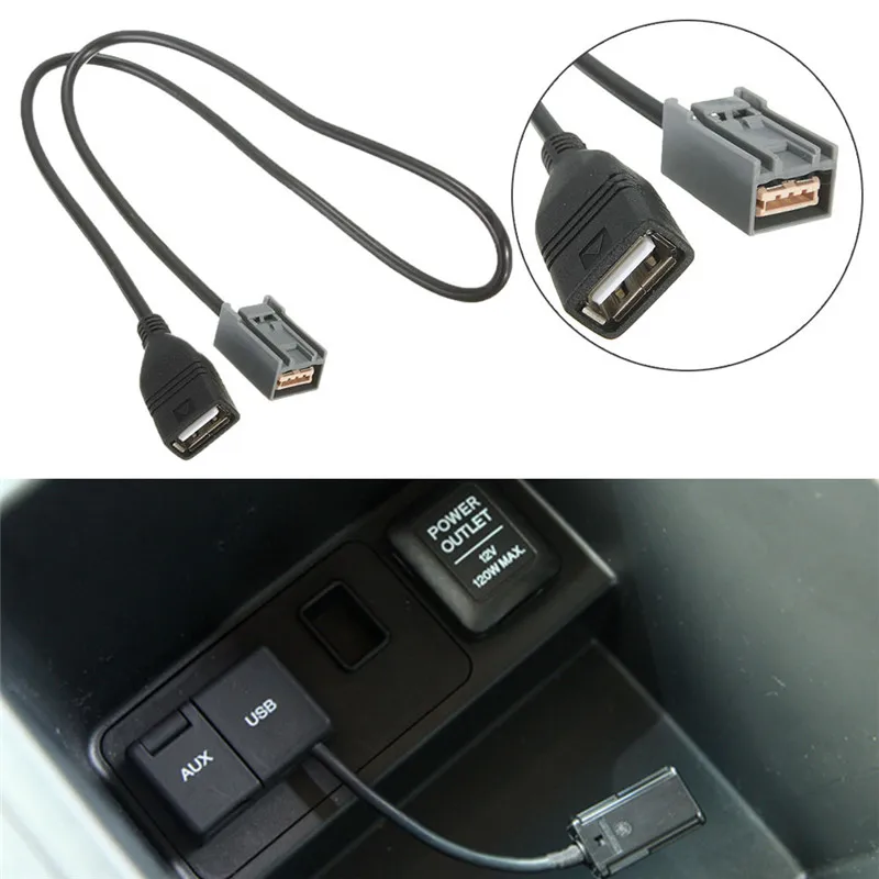 Новый высококачественный кабель адаптер 63 см Aux USB 2 0 для Honda Civic Jazz Cr V Accord Stereo Mp3