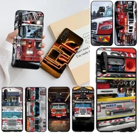 cutewanan firetrucks pictures fire truck phone case for huawei p40 p30 p20 lite pro mate 20 pro p smart 2019 prime
