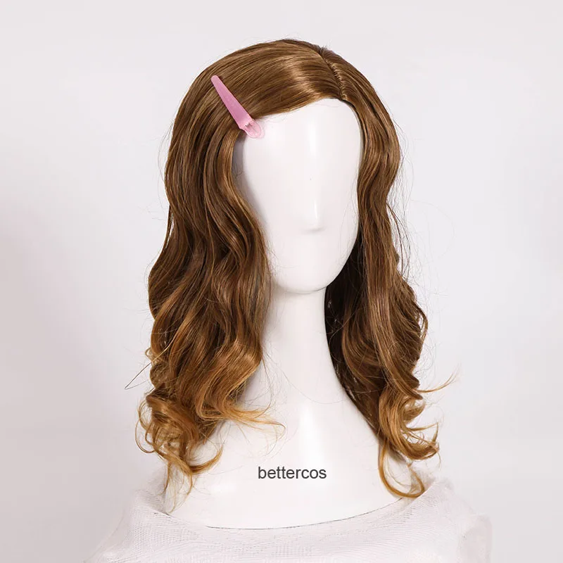 Женский парик для косплея Гермионе Жан Granger коричневые вьющиеся парики с боковым