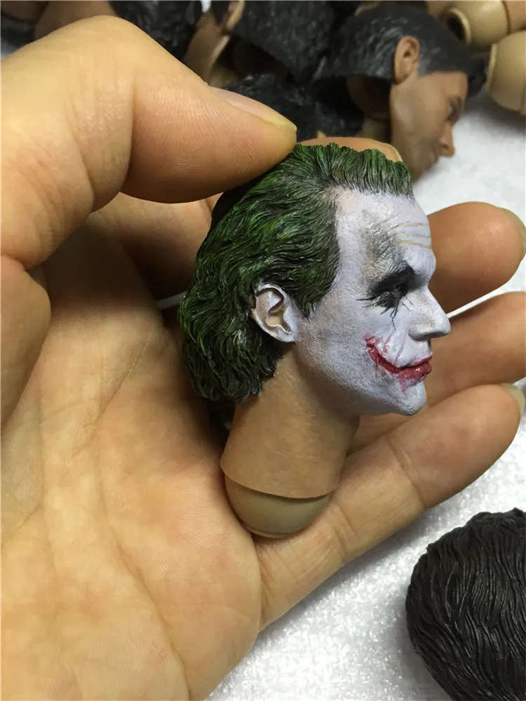 

MJ12 1/6 Joker Head Sculpts Heath Ledger Head Carving For 12" Man Action Figure Body In Stock