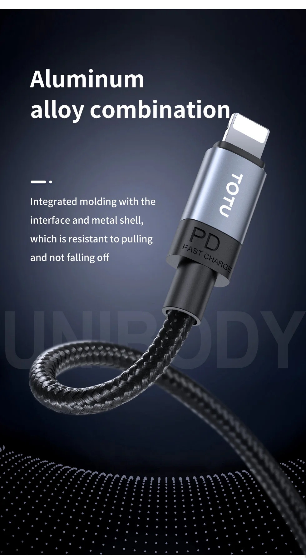 Кабель TOTU для usb lightning для iPhone 11 pro xs max xr 8 7 6 plus 5 ipad зарядное устройство usb type c PD Быстрая зарядка данных 0,25 м 1 м 2 м