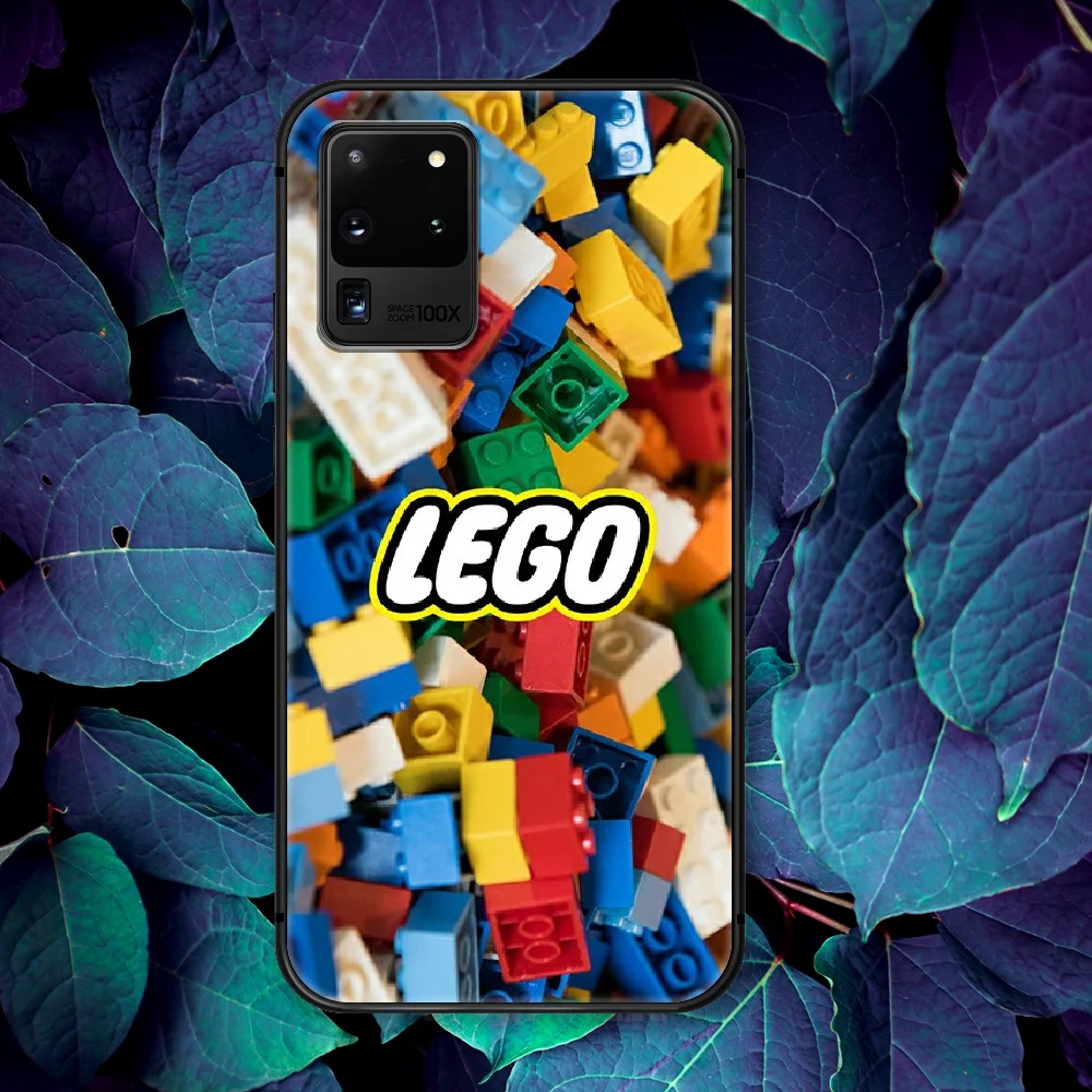 

Logos Brand Toy Phone Case For Samsung Galaxy Note S 8 9 10 20 Plus E Lite Uitra black Shell Trend Back Silicone Cover 3D Cell