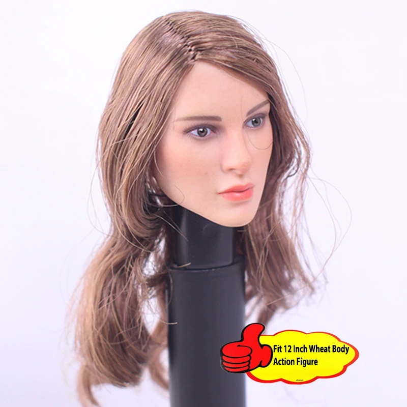 Топ хобби игрушки KT008 масштаб 1/6 длинные волосы девушка голова Лепка F 12 &quotЖенская