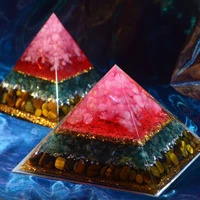 handmade orgonite pyramid amethyst seven chakra crystal sphere with amethyst natural cristal stone orgone energy healing orgone