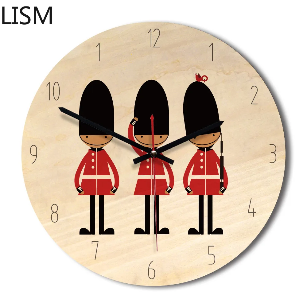 

Living Room Modern DesigNordic Silent Pendulum Clock Bedroom Modern Minimalist 12 Inch Wooden Clock Quartz Clock