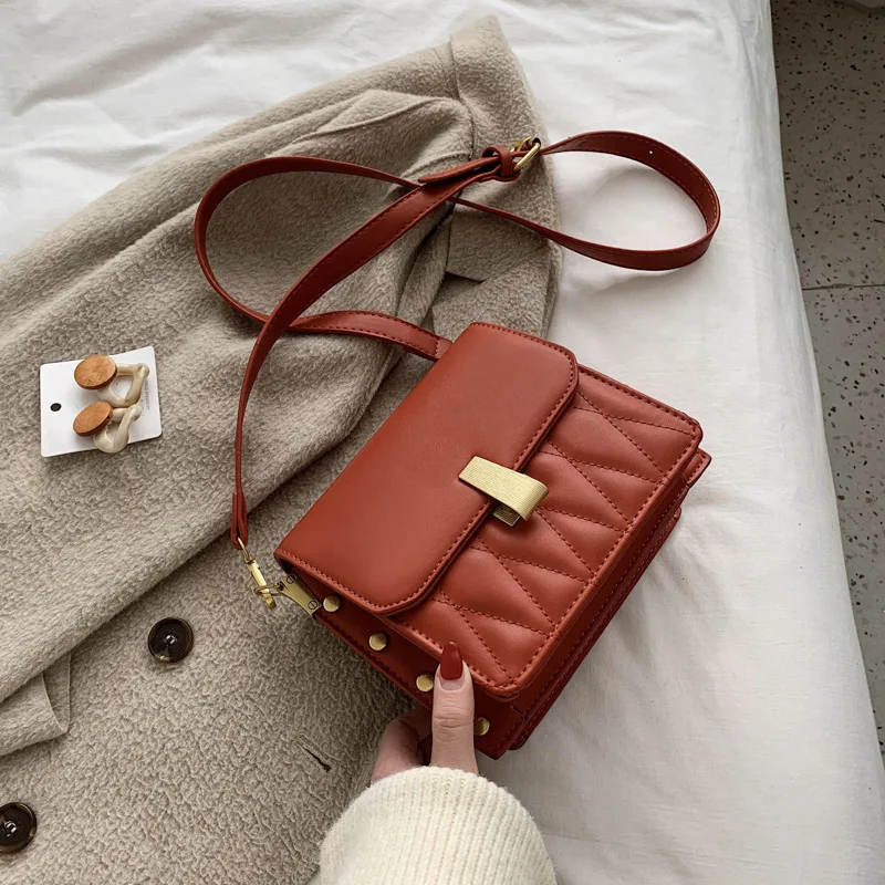 

2020 New Ladies Bag Net Red Messenger Bag Female Wild Ins Fashion Western Style One-shoulder Small Square Bag