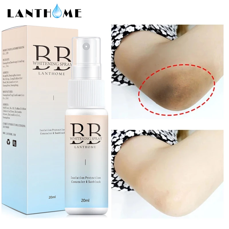 

Whitening Spray BB Cream Moisturizing Brighten Waterproof Repair Armpit Elbow Buttocks Body Whiten Products Care Korea Cosmetic