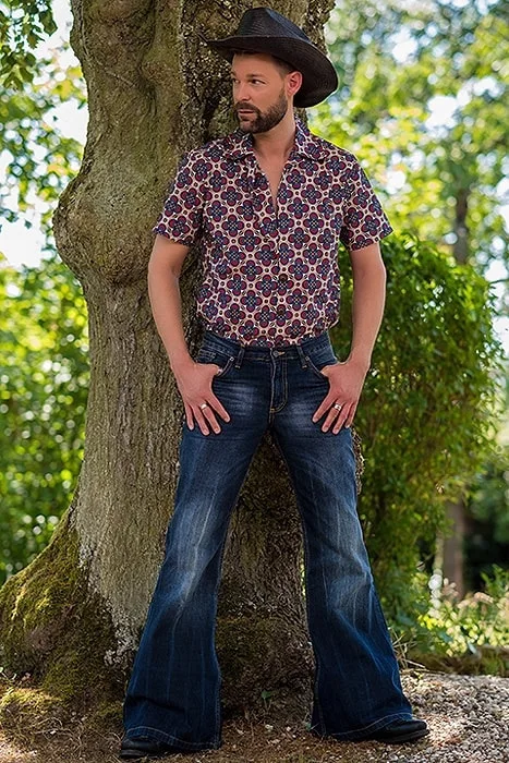 European And American Men's Casual Flared Trousers Youth Jeans