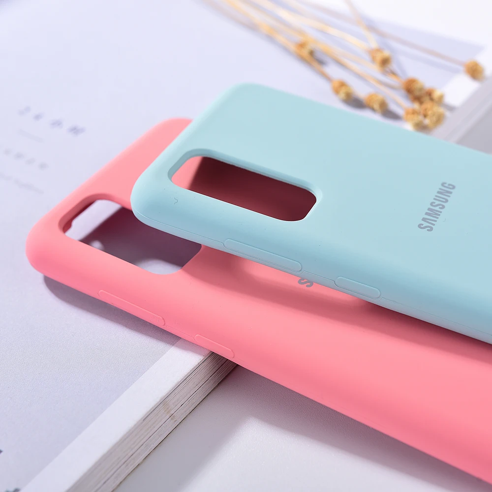 Оригинальный жидкий силиконовый чехол для Samsung Note 20 шелковистая задняя крышка