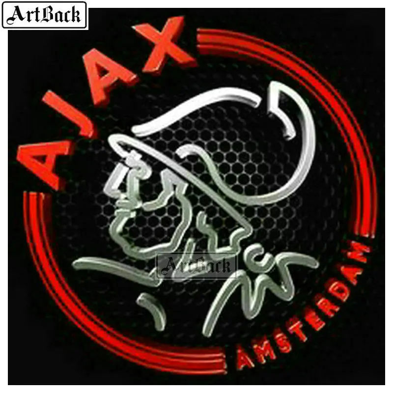 ARTBACK 5d алмазная картина ajax, Голландская футбольная команда, значок, полный квадратный 5d Алмазная мозаика ajax kids