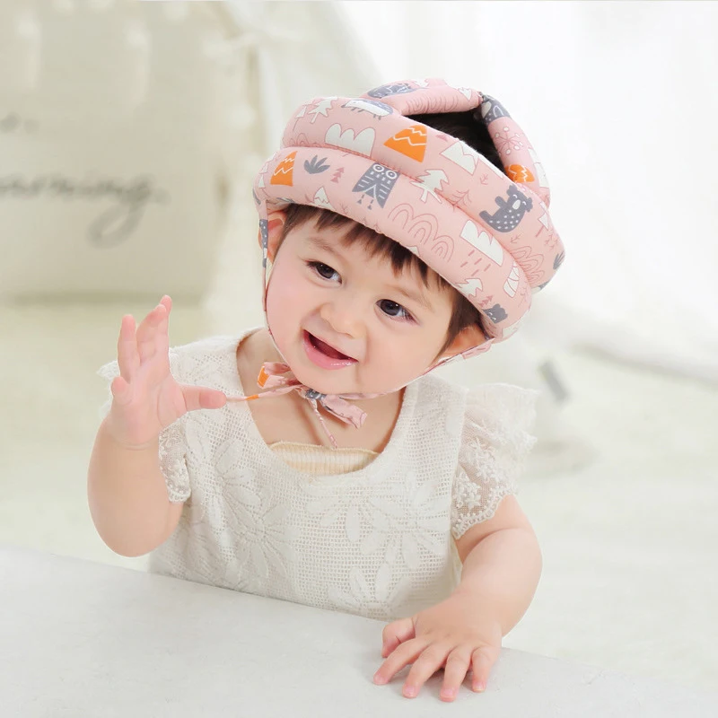Регулируемая мультяшная Защитная шапка для малышей Детский защитный шлем мягкая