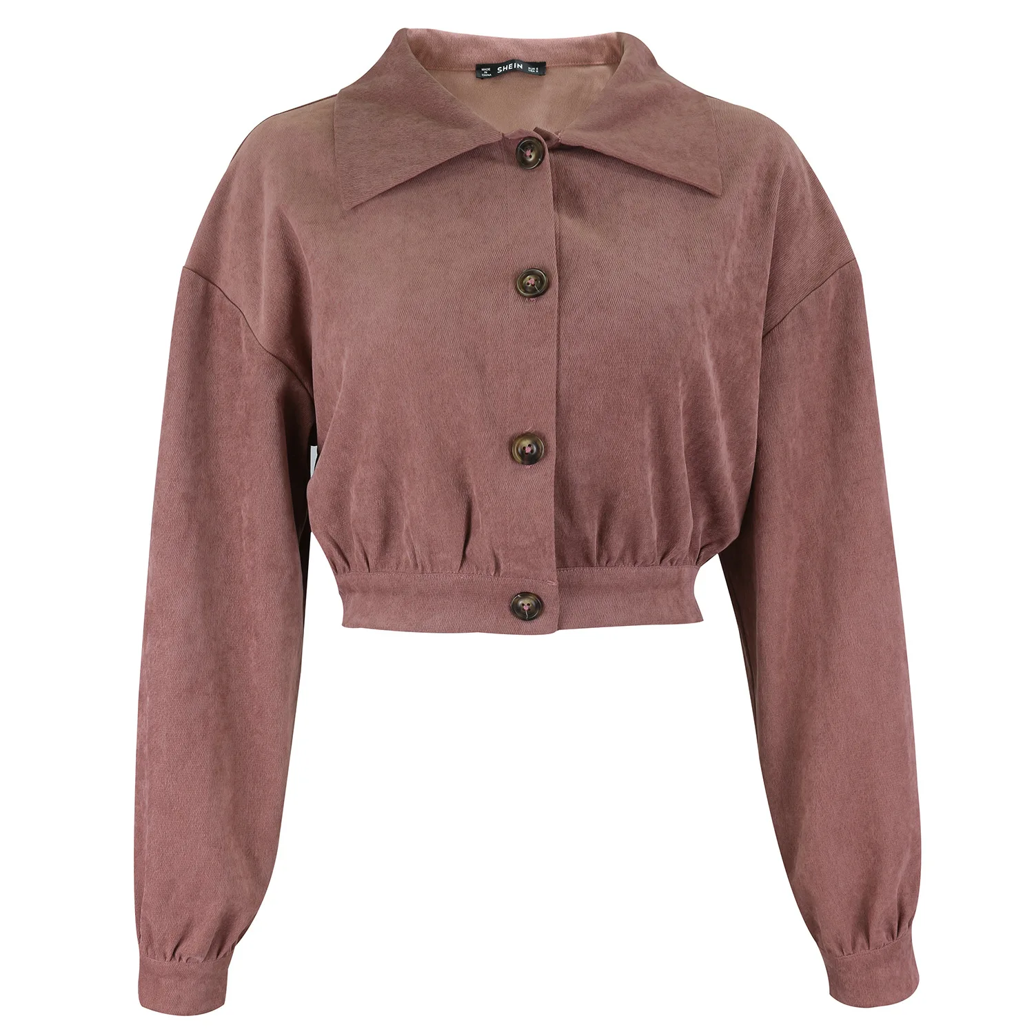 

Simple high waist women's top autumn Lapel button women's cardigan coat versatile street style short spring and autumn top