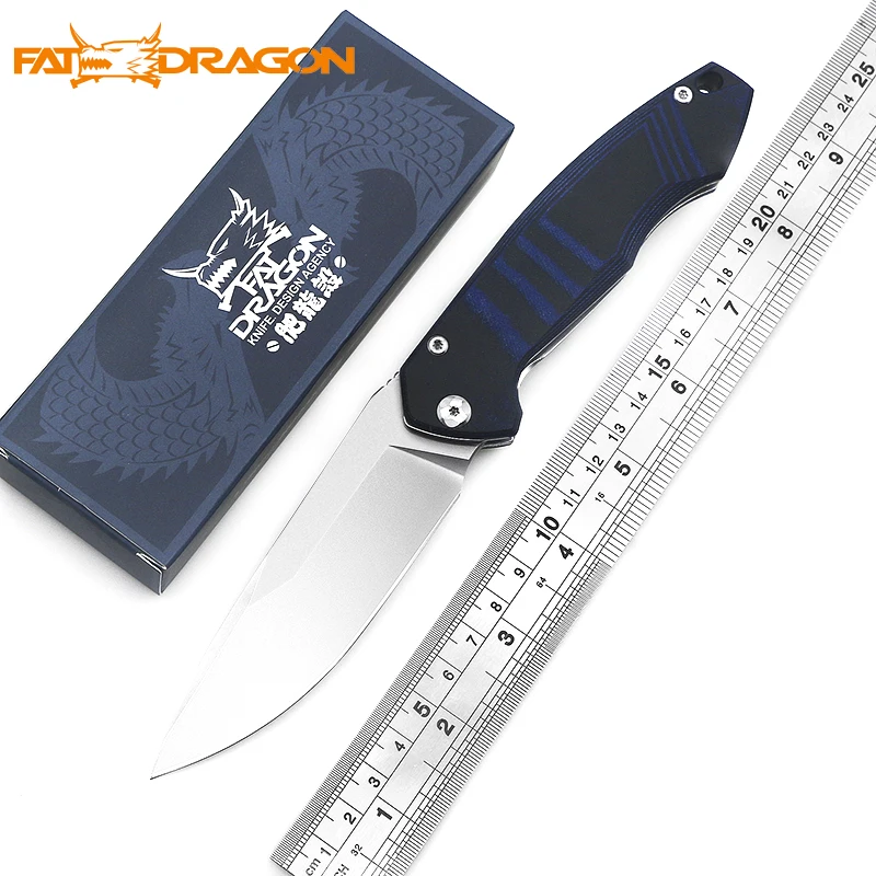 FATDRAGON Велоцираптор 9cr18mov лезвие шарикоподшипника Ручка micarta откидная Складная