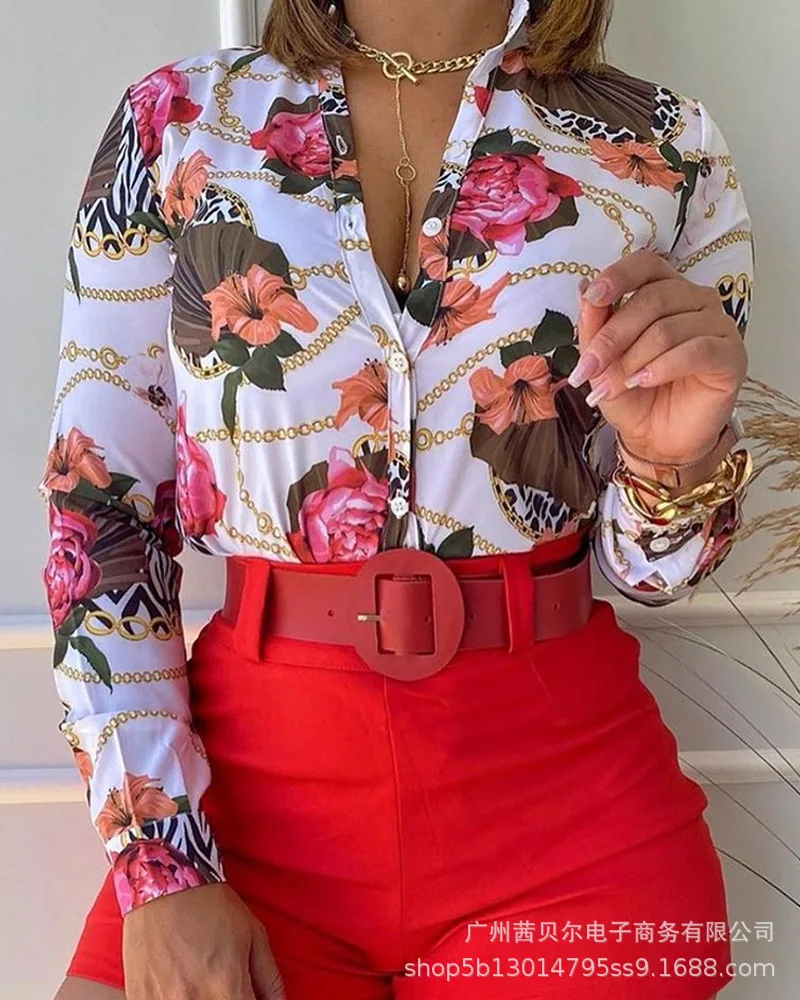 

Wepbel Women Shorts Sets Summer Floral Printed Shirt Pants Suits 2 Piece Sets Outfits Casual Streetwear High Waist Shorts Suits