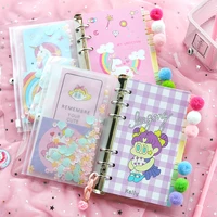 pvc a6 spiral ring binder notebooks journal planner notebook agenda organizer note book for girl school student stationery