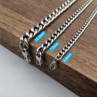 preferential ta1 pure titanium necklace set width link chain long necklace included 3 pcs