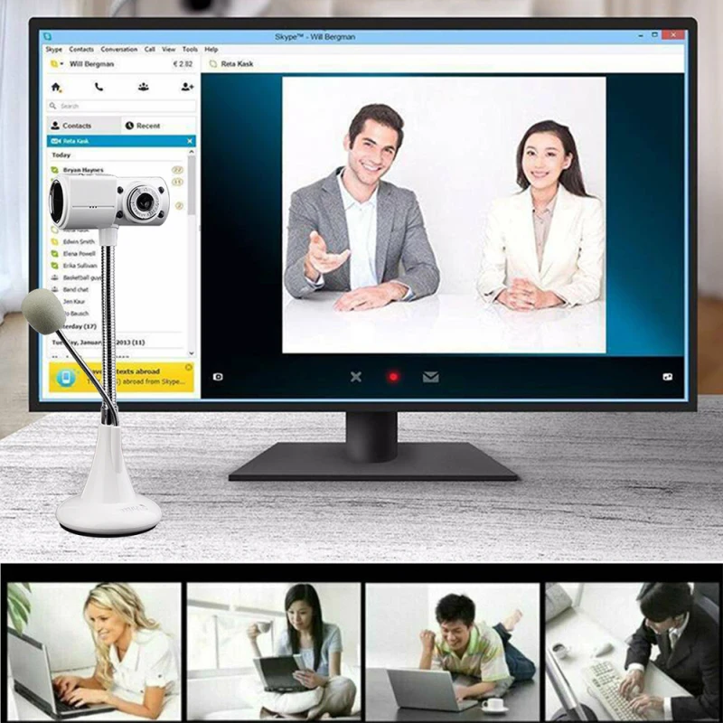 

T18 USB Webcam With Mic Vertical WebCam Drive-free HD Computer Camera Manual Focus High-end Video Call Camera For PC Laptop
