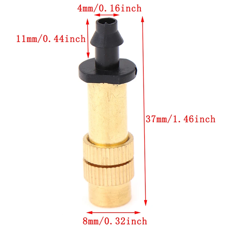 

1PCS Irrigation Spray Nozzles 1/4" Copper Atomized Agriculture Greenhouse Garden Watering Sprinkler Mist Brass Water Fog
