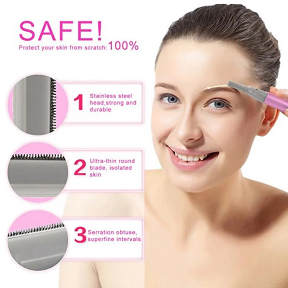

Electric Lady Trimmer/Epilator/Shaver Battery Operated Silk Smooth Eyebrow Armpit Hair Bikini Line Body Shaper
