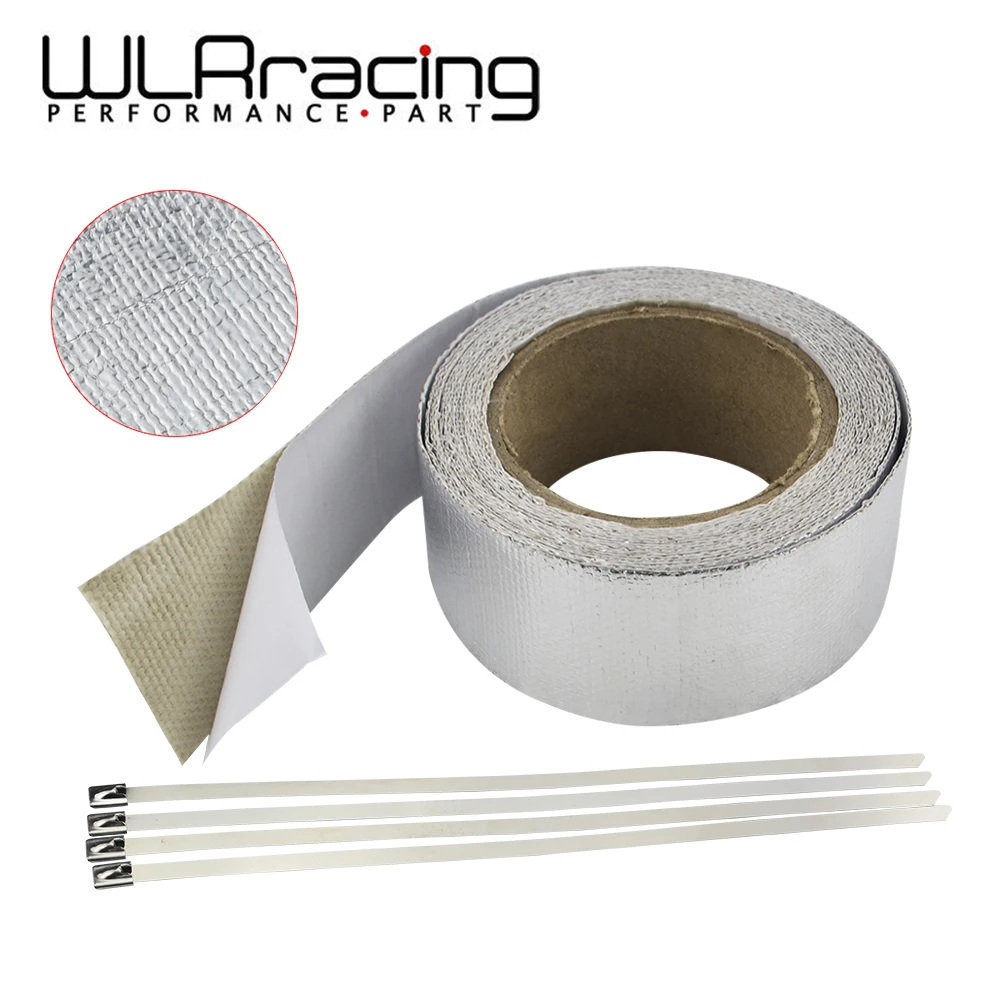 

WLR - 5 метровая Автомобильная алюминиевая усиленная лента с клейкой защитой от жары для впускной трубы с 4 стяжками WLR1612