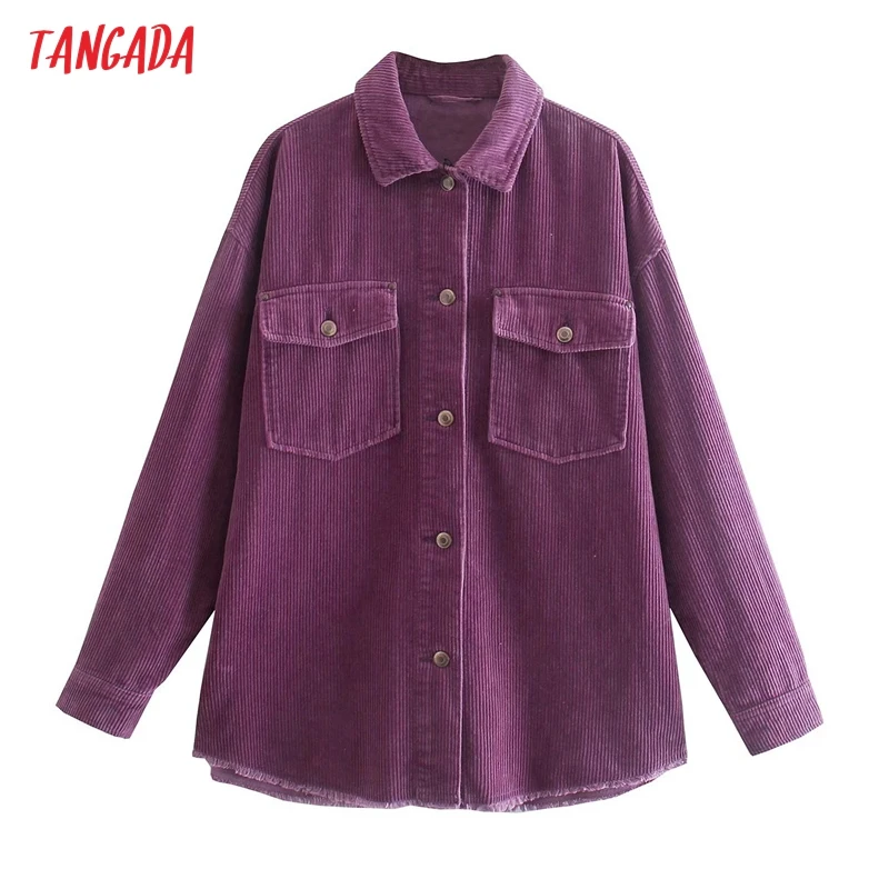 

Женская Вельветовая куртка с длинными рукавами и карманами