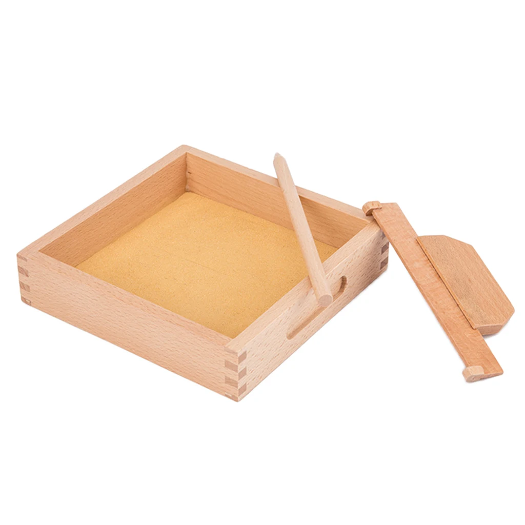 

Letter Formation Sand Tray with Wooden Pen Sand Table Practice Learning Toy