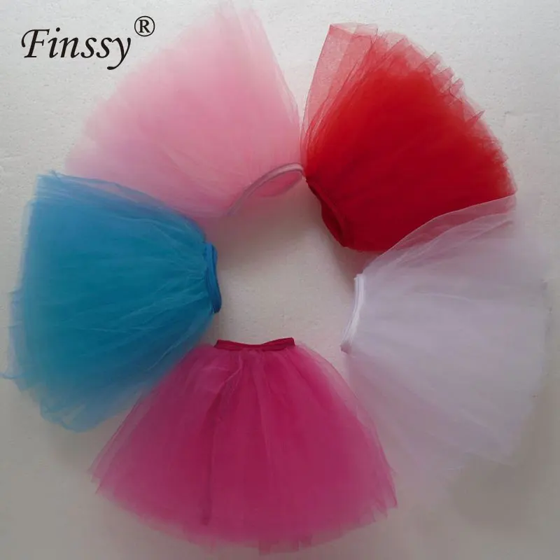 Балетная юбка для девочек трехслойная сетчатая Тюлевая юбка-пачка короткие юбки