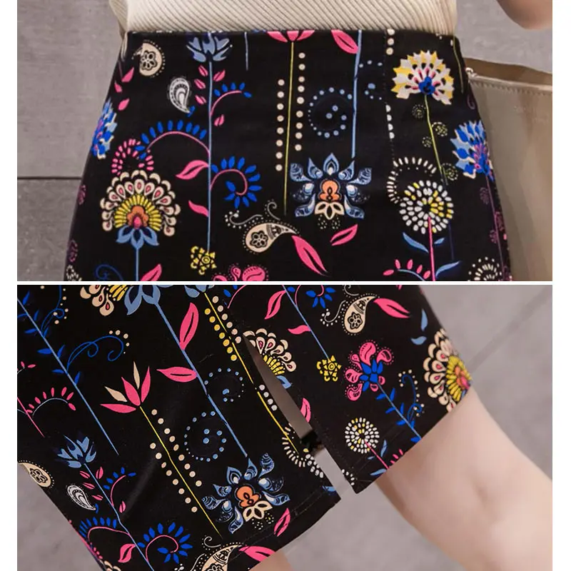 

New Brand Fashion Printed Women Skirts Elegant Casual Pencil Skirt Office Lady Package Hip OL Skirts Plus Size S-5XL