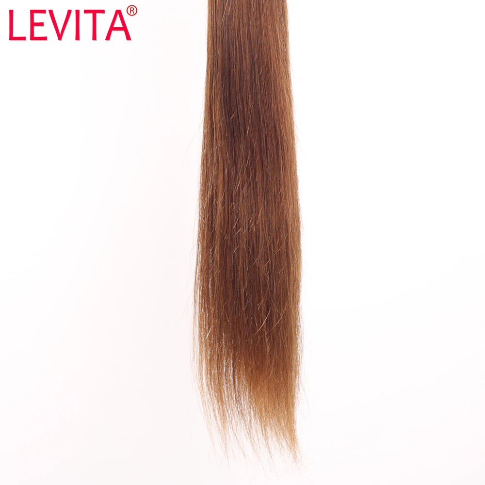 Levita#4 светло-коричневый бразильские прямые волосы пучки волос-Реми 3/4 шт./лот человеческих волос Плетение 8 10, 12, 14, 16, 18, 20, 22, 24, 26 дюймов