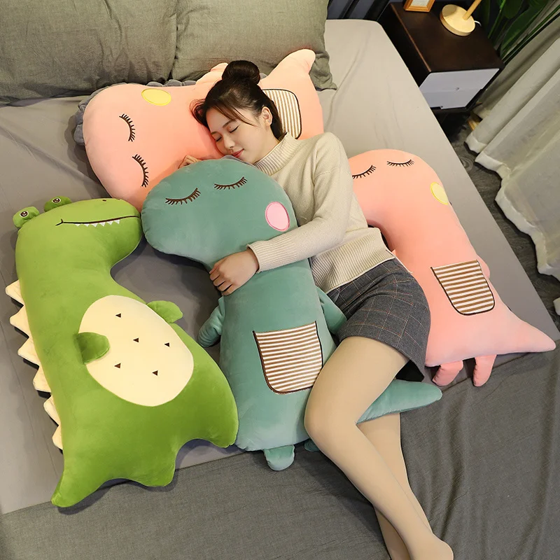 80 см огромная милая плюшевая подушка динозавра Крокодиловая диванная детские