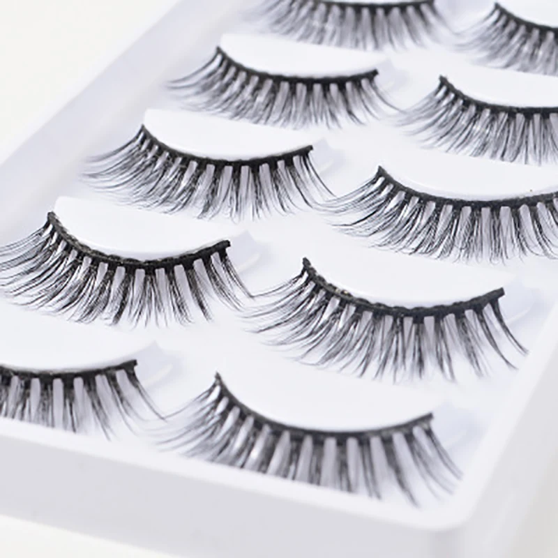 5 пар 3D норковые ресницы натуральные накладные драматический объем Накладные