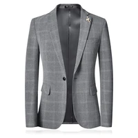 2022 new style premium color scheme for men slim fit business plaid blazersmale fashion leisure suit coat plaid jackets s 3xl