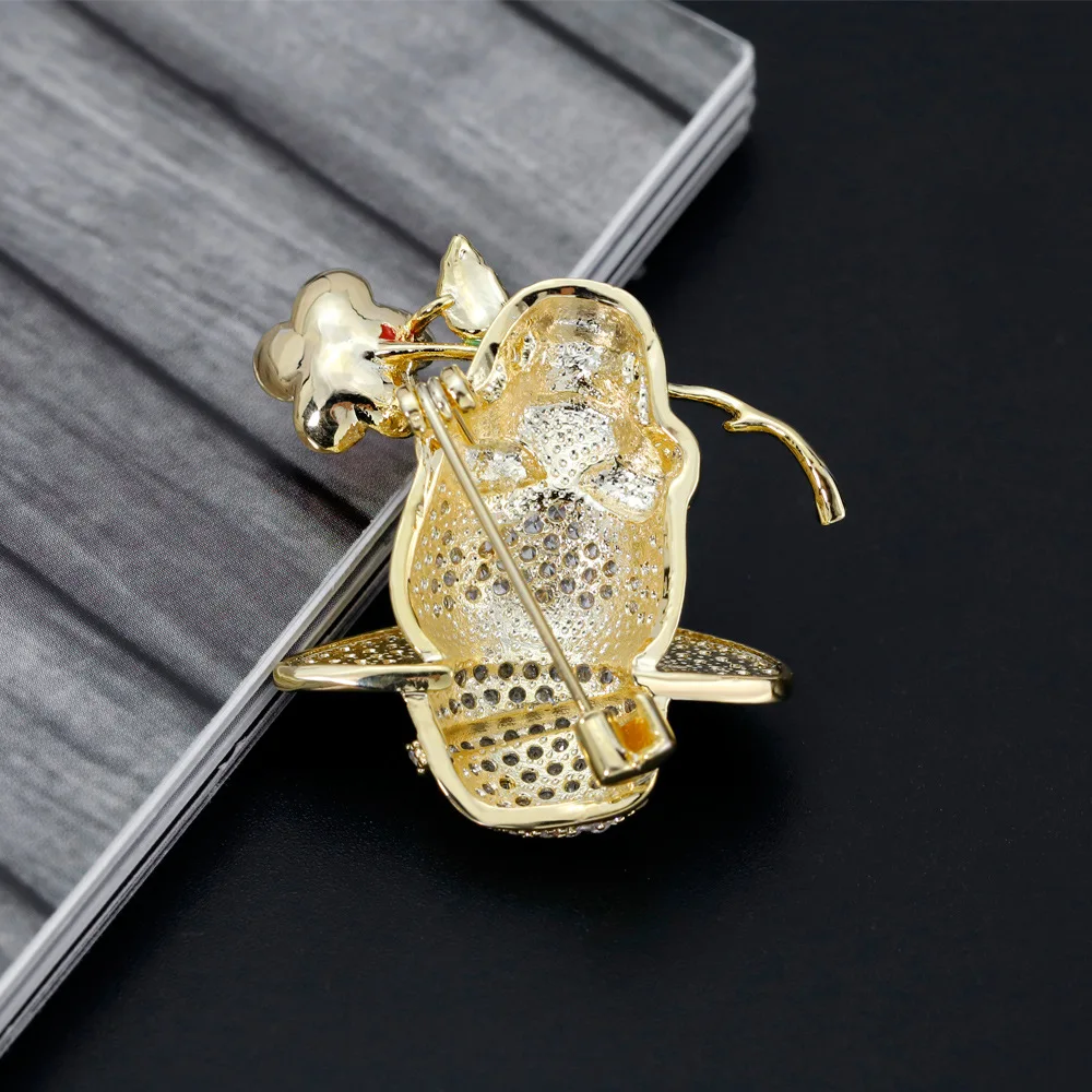 Модный сверкающий фианит Хэллоуин булавки для мужчин и женщин бижутерия высокое