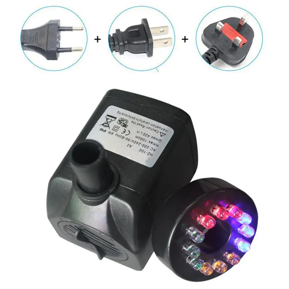 Погружной водяной насос 220 В/16 Вт 5 футов Шнур светодиодный светильник кой для