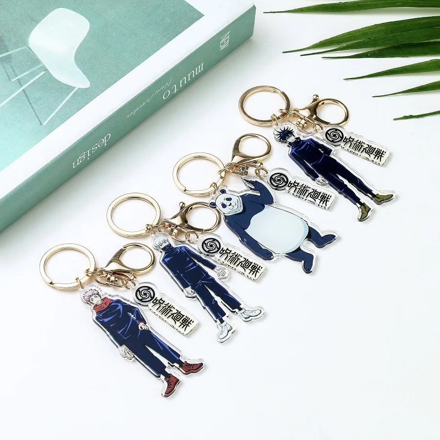 

Jujutsu Kaisen Satoru Gojo Keychain Anime Key Ring Cosplay Yuji Itadori Megumi Hushiguro Nobara Kugisaki Panda Keyrings