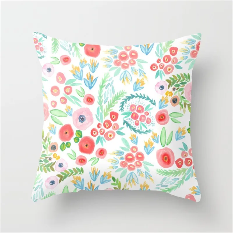 Наволочка для подушки с принтом суккулентов наволочка дивана кровати