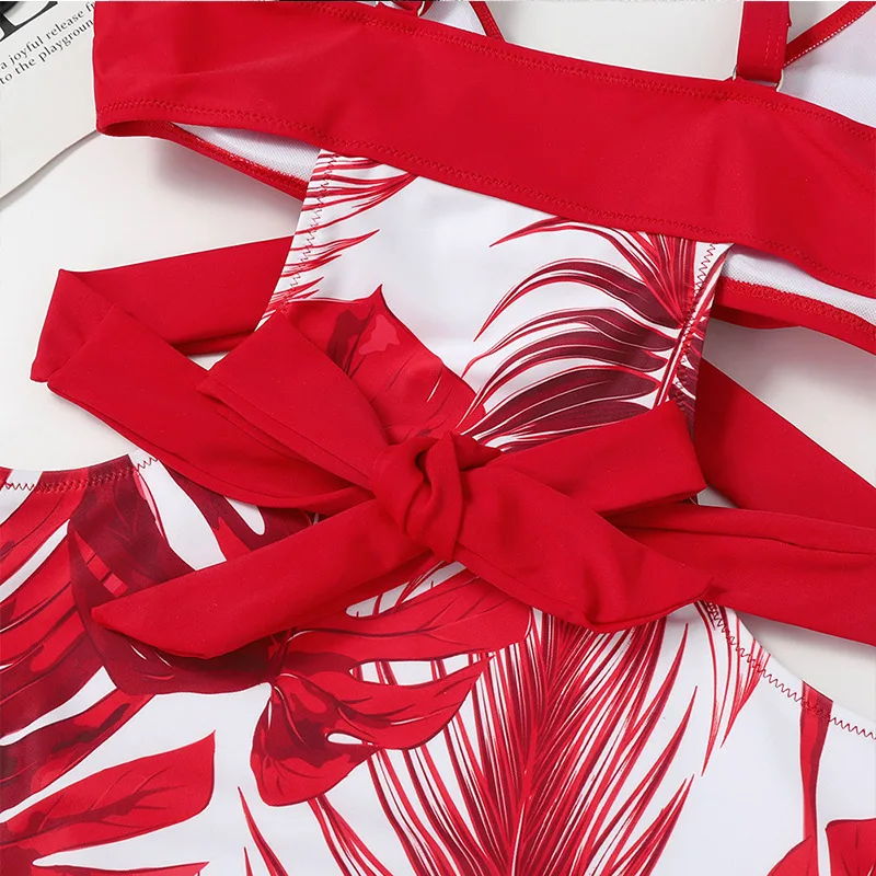 

WEPBEL 2021 New Women's Sexy One-piece Swimsuit Strappy High Waist Bikini Push Up Beach Vacation Travel Swimwear