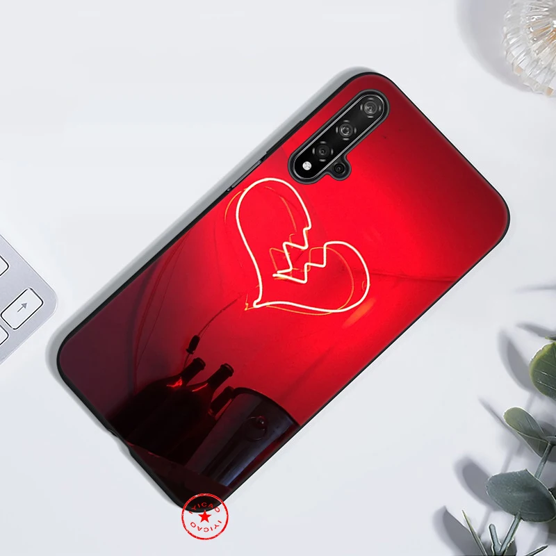 Милый мягкий чехол IYICAO с разбитым сердцем для huawei Honor 20 10 9 9X 8X 8C 7X 7C 7A 6A Lite Pro View Note