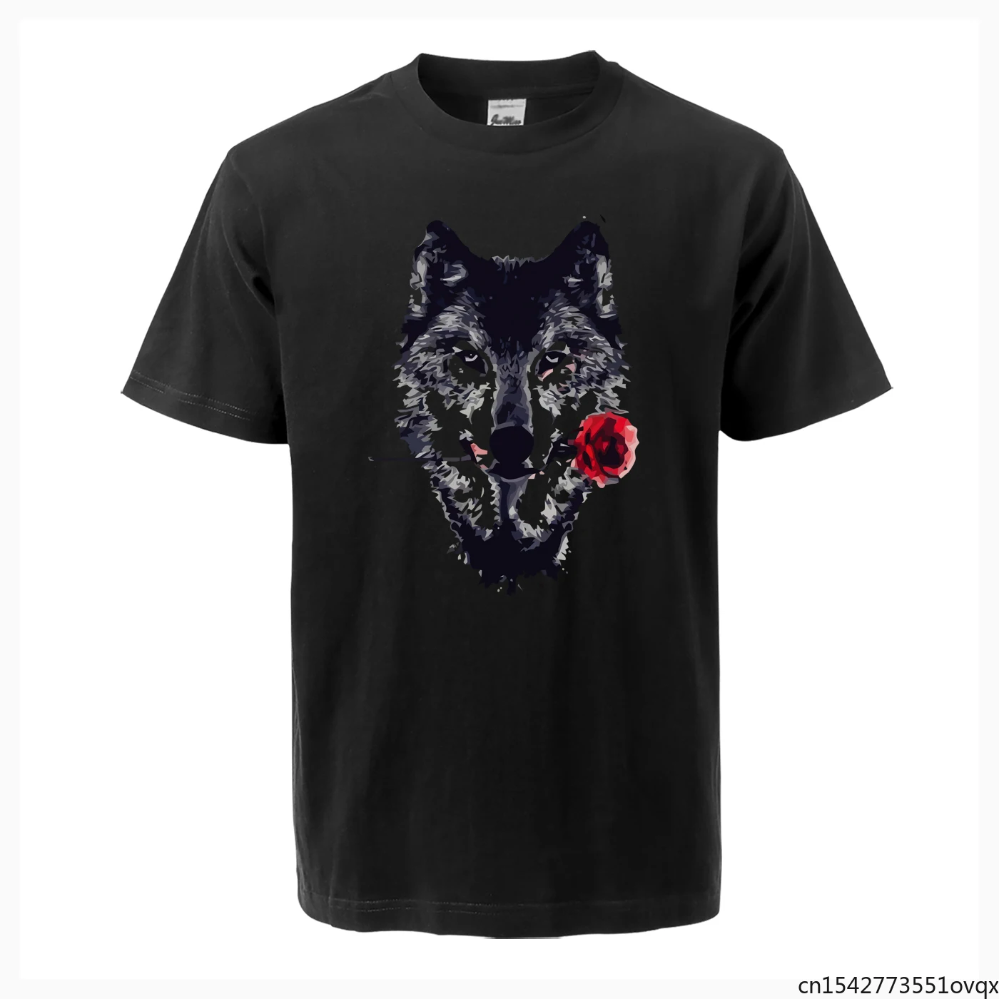 

Funny Wolf Animal Printed Men T-Shirt Fashion Streetwear Hip Hop T Shirt Couple Tops T Casual Short Sleeve
